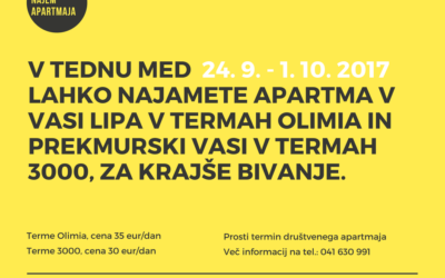 Najem apartmaja za krajše bivanje
