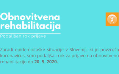 Podaljšan rok prijave za obnovitveno rehabilitacijo